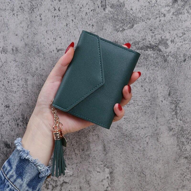 New Purse Female Long And Short Cute Fringed Mini Purse Multi-card Student Wallet