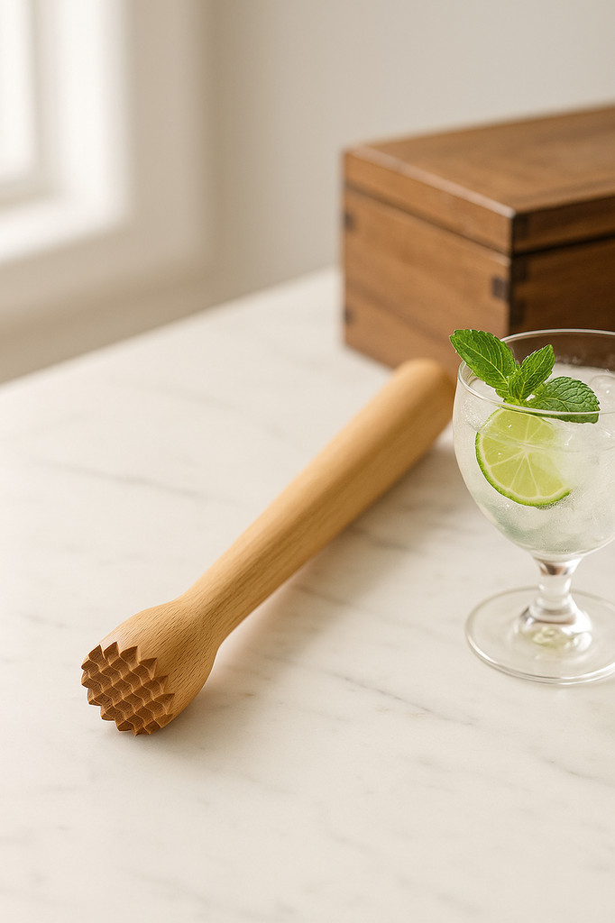 Leeseph Wooden Muddler for Cocktails, Wood Ice Crusher Muddler Bar Tool, Kitchen Tool for Garlic Herbs Fruits