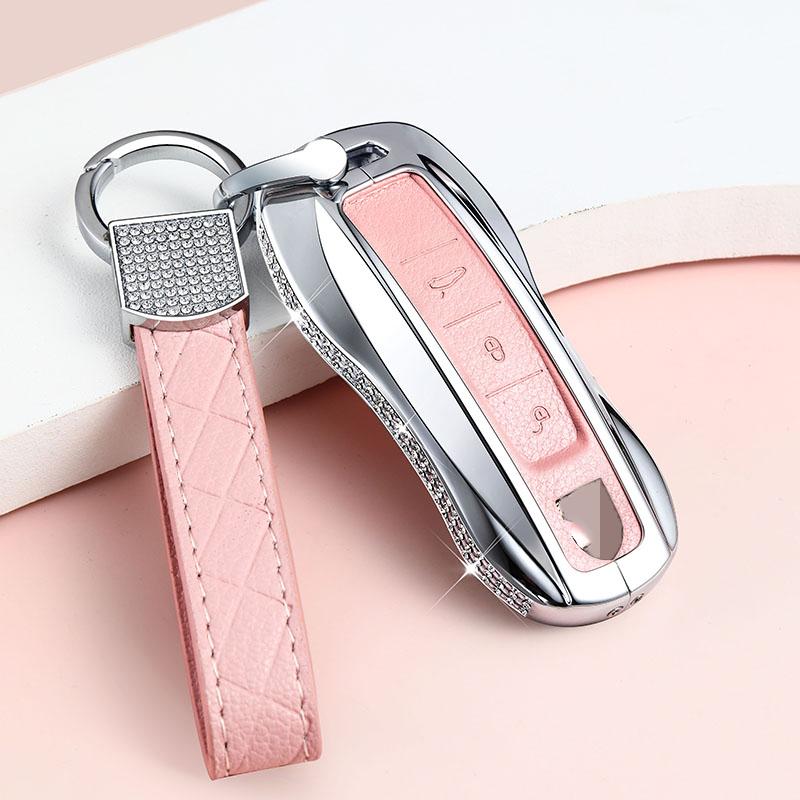 Styling Mouldings Luxury Diamond Car Remote Key Case Key Cover For Porsche Panamera 2017-2020 Cayenne 2018-2020