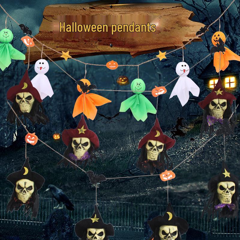 Halloween Scary Pendant Bunting Decorations for Shops, Schools, Bars, and KTV