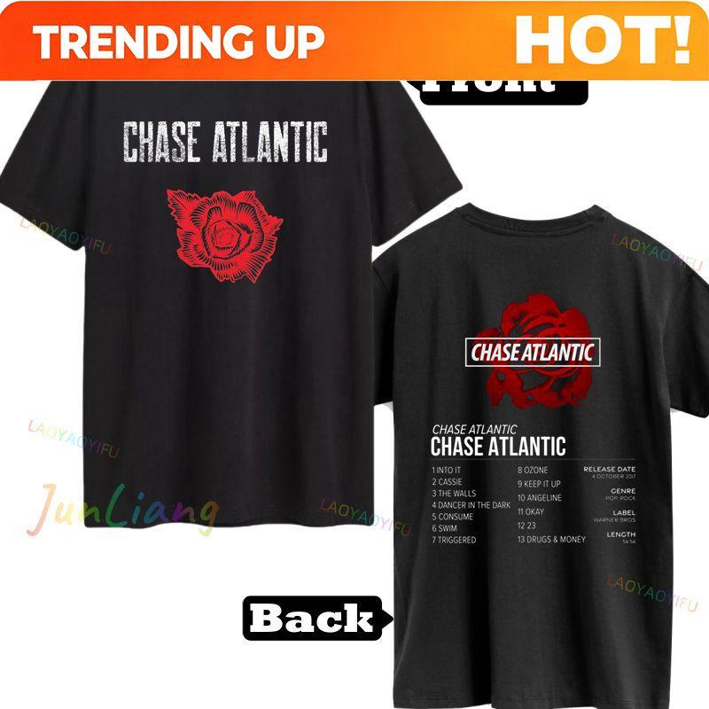 Band Chase Atlantic Tour 2025 Tshirt Summer Shortsleeved Unisexs Tshirt The Hiphop Rock And Gothic Style Clothing Of The Fans