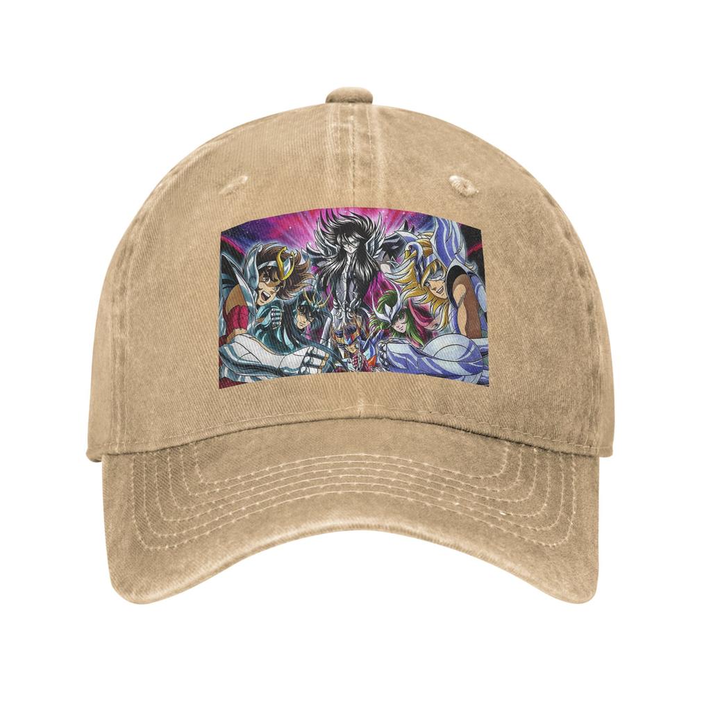 Saint Seiya Knights of the Zodiac Washed Denim Cap Casual Baseball Caps Adjustable Hat Summer Unisex Baseball Hats