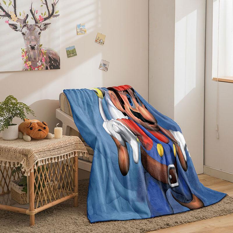 Cartoon Mario Series Double-Sided Flannel 3D Digital Printing Blanket Blanket