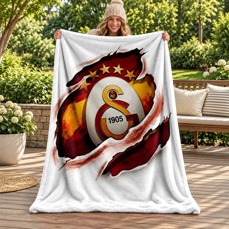 Galatasaray blanket Flannel Blanket Soft Cozy Plush Throw for Sofa Bed Lightweight Home Decoration Gifts for Christmas various holidays
