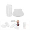 Transparent Silicone Nail Polish   Head Stamper Scraper Nail Art Tool (Transparent White)