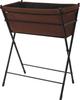 Takasho Vegetable Planter, Veggie Trug, Poppy GO, Brown, Flower Pot, for Home Gardening, Steel, Polyester, Polypropylene, VGT-PG01BR