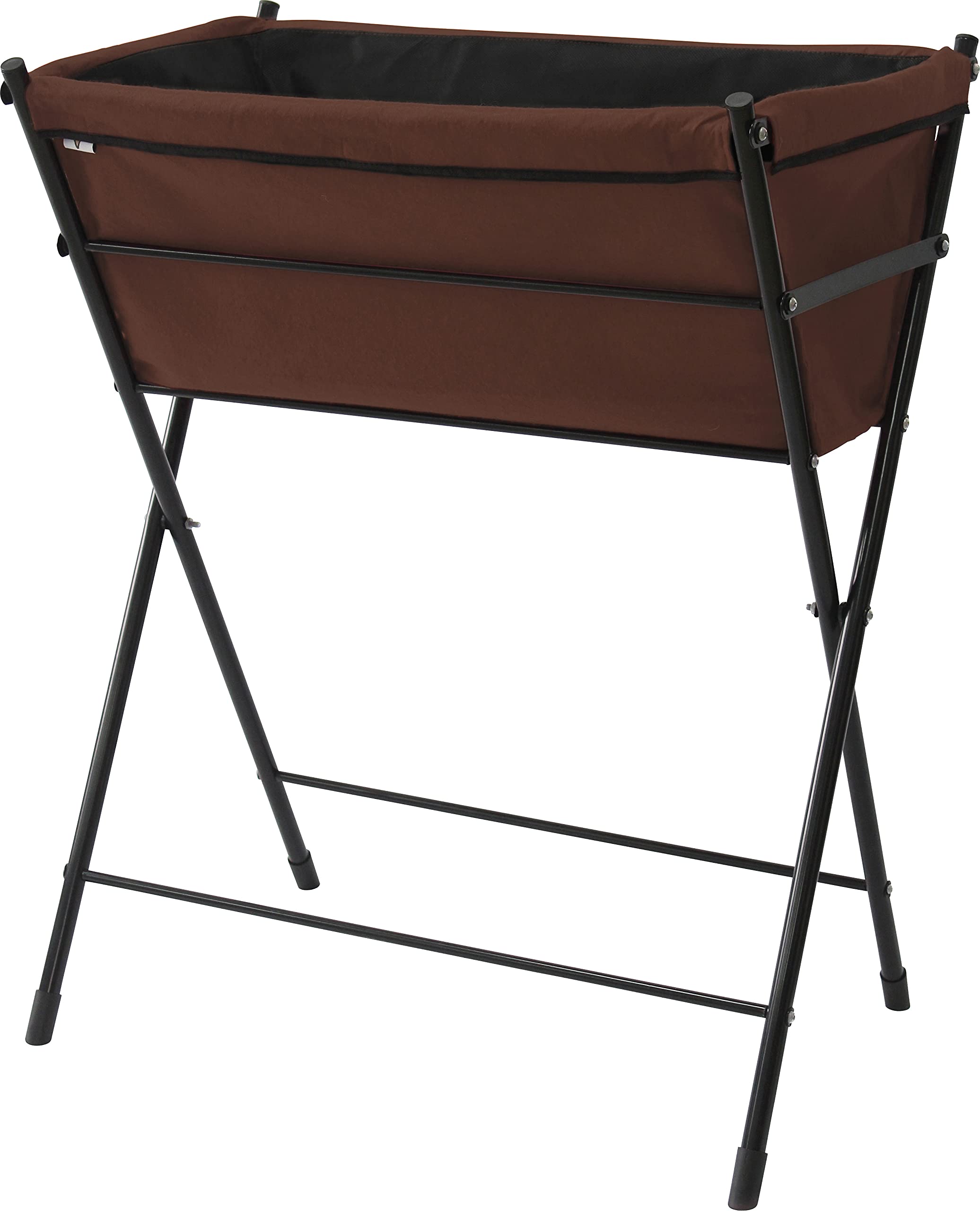 

Takasho Vegetable Planter, Veggie Trug, Poppy GO, Brown, Flower Pot, for Home Gardening, Steel, Polyester, Polypropylene, VGT-PG01BR