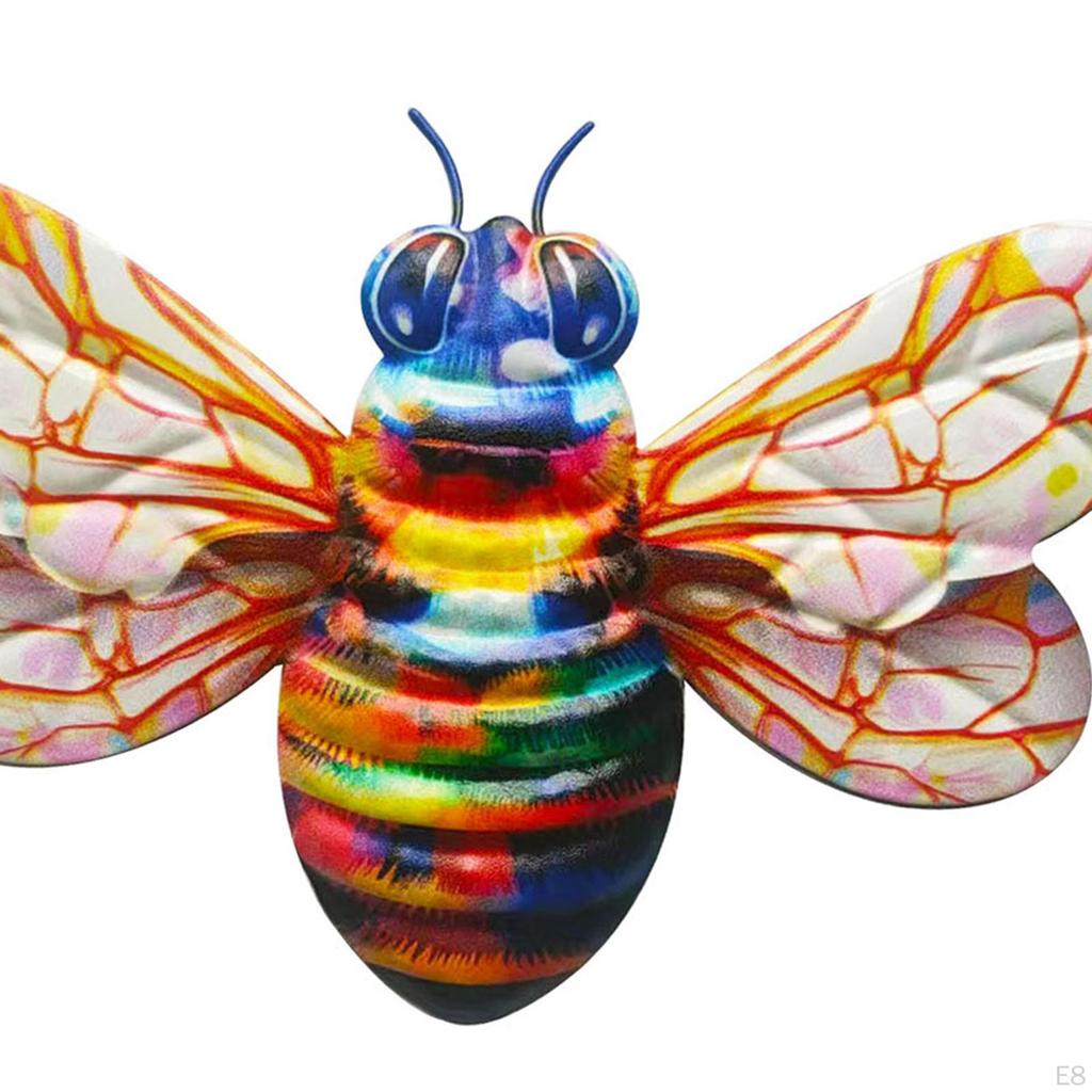 Bee Iron Wall Decor Art Ornament Yard Sculpture Artwork Metal Small Home