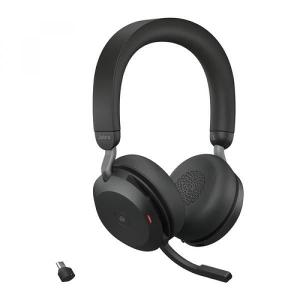 Jabra Evolve2 75 hodesett - Trådløst/kablet Bluetooth - Aktiv støyreduksjon - USB-C - Isolering