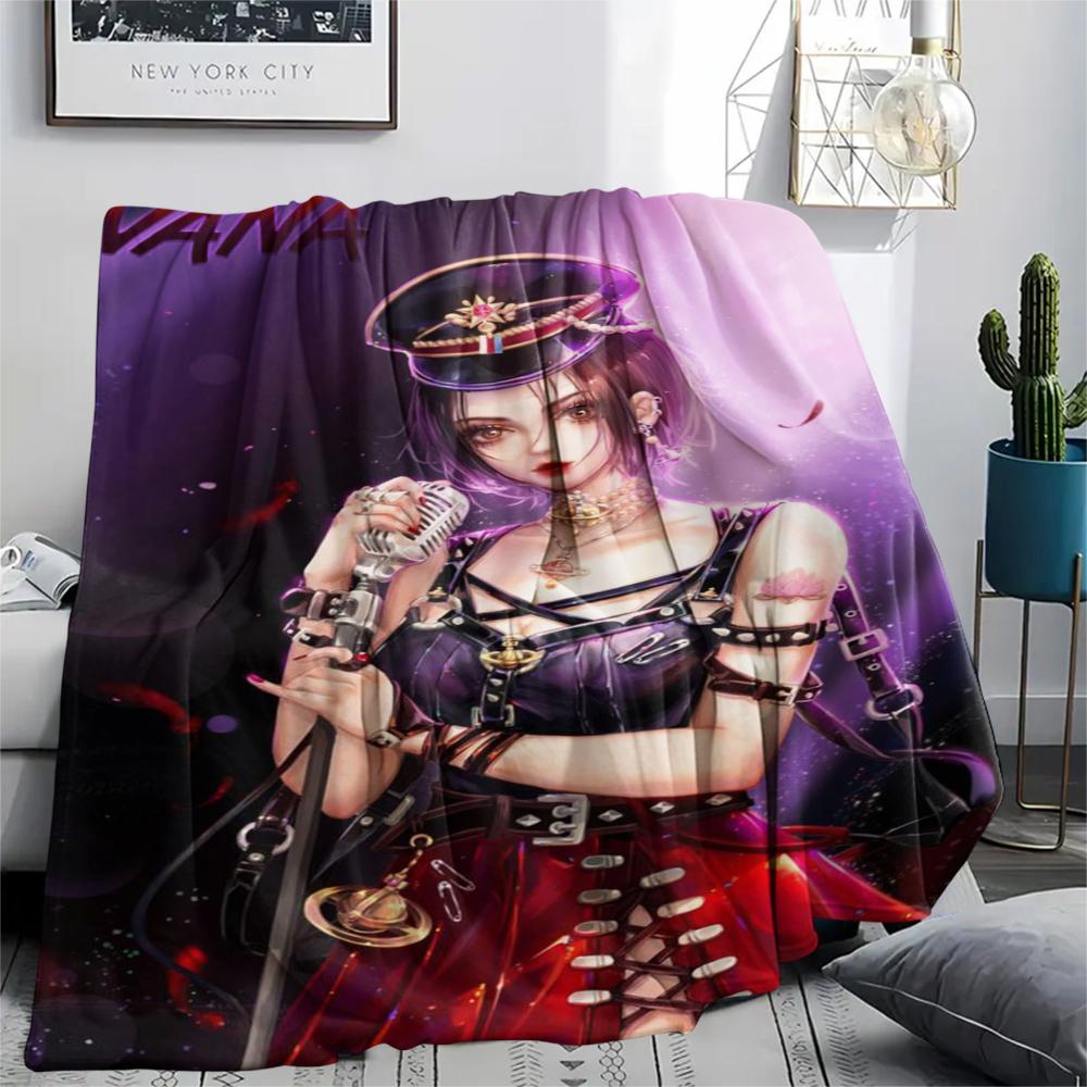 1 ks Flanelová deka s kresleným potiskem, Vysoce kvalitní, Pohodlná pro všechna roční období, Domácí dekorace, Teplo a pohodlí, Perfektní jako vánoční dárek k narozeninám