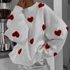 2024 Autumn/Winter Women's European & American Style Love Sweater - Trendy Knit Pullover