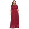 Plus Size Women's Four Seasons Bridesmaid Dress Banquet Annual Meeting Lace Pocket Dress