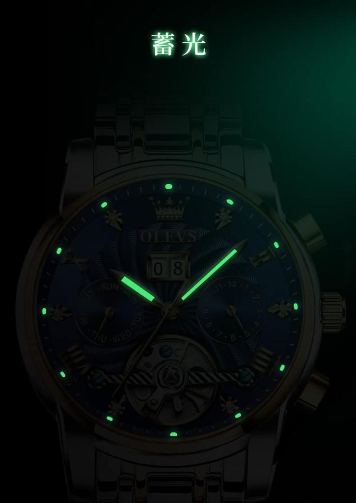 Watch Men Gold Automatic Mechanical Skeleton Business Watch Male Waterproof Analog Stainless Steel Luxury Gentleman (all black A)