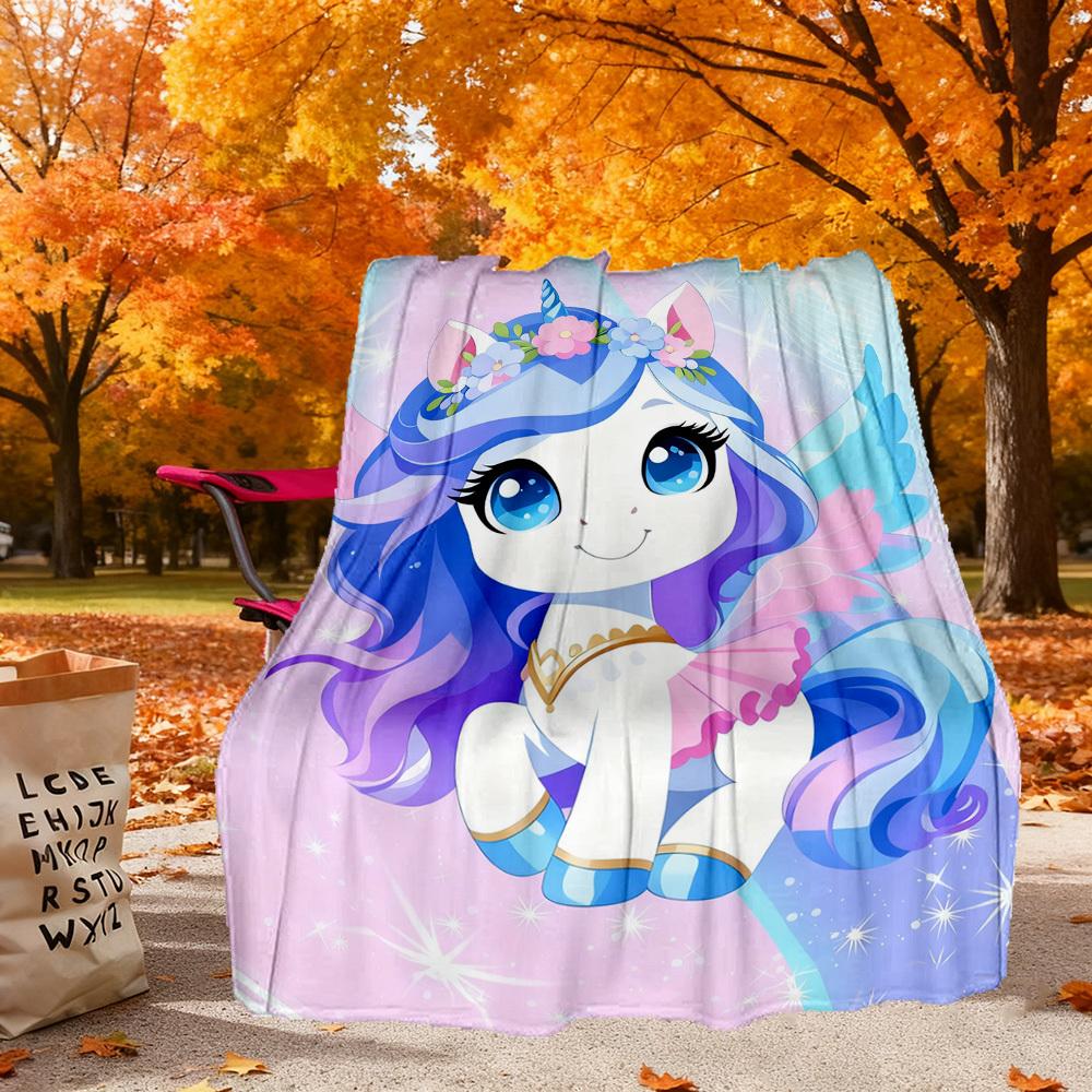 Unicorn Fantasy Outdoor Flannel Blankets, Outdoor Travel, Home Blankets, Fan Gifts,Suitable for All Seasons, Christmas Gifts. R1127168