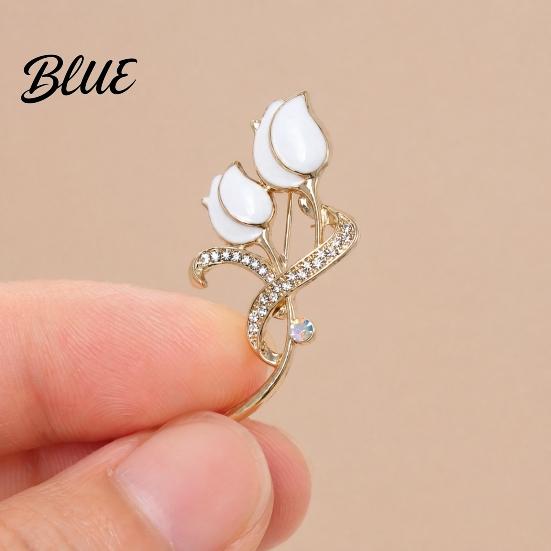 Lightweight Brooch Pin Pin 3D Tulip Bud Shape Lapel