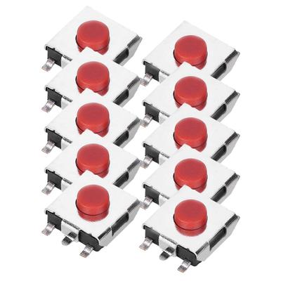 200PCS 6 X 6 X 3.1mm Tactile Push Button 5 Pins Brass Momentary Tactile Switch Mini Assortment Kit Light Touching Patch Cars