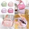 Candy Colored Nylon Cosmetic Case Spacious Storage Bag Travel Toiletry Pouch With Zippers Closure For Ladies Teens