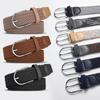 Unisex Elastic Canvas Belt with Pin Buckle - Comfortable, Stretchable, Casual Pants Accessory