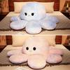 Cute Tie-dyed Rabbit Fur Flipped Octopus Plush Toy Face-changing Expression Octopus Octopus Doll Throw Pillow Pillow