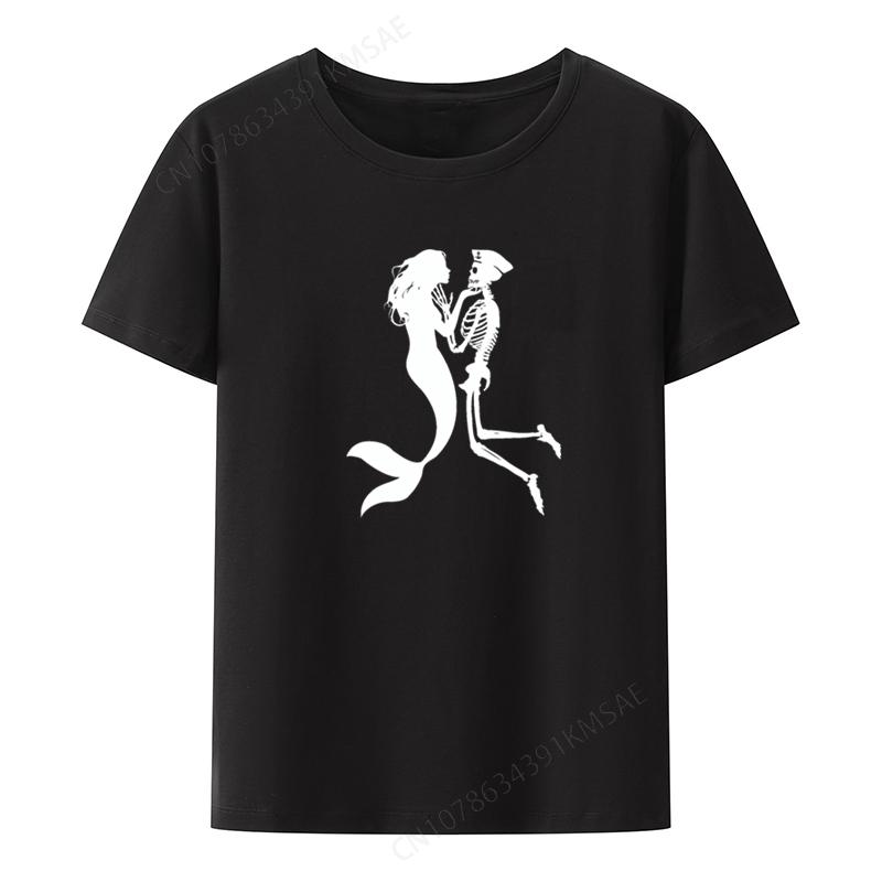 Siren and Sailor Graphic T-shirt Funny Tee Tops Camiseta Hombre Casual Clothes Men Clothing Coo