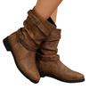 New Independent Station Short Boots European and American Short Boots Martin Boots Belt Buckle Low Heel Large Size Fashion Boots 43