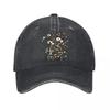 Wildflower Field Graphic Washed Cotton Baseball Cap Adjustable Outdoor Sun Hat