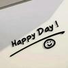 Removable Smile Face Wall Decal, Creative Decorative Sticker, Restaurant, Home, Easy To Apply,
