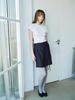 Spring Casual High-Waisted Tencel Polka Dot Wrap Skirt