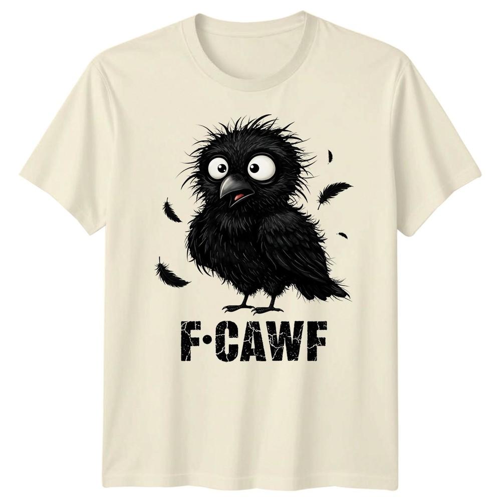 F-CAW-F Funny Crow Raven Meme Sarcastic Gothic Halloween T-Shirt Adults#6