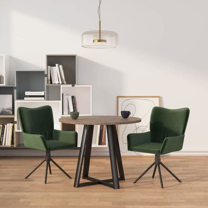 VidaXL 2x Chaises Pivotantes de Salle à Manger Sièges de Cuisine Fauteuils de Salle à Manger Chaises à Dîner Meubles de 344811