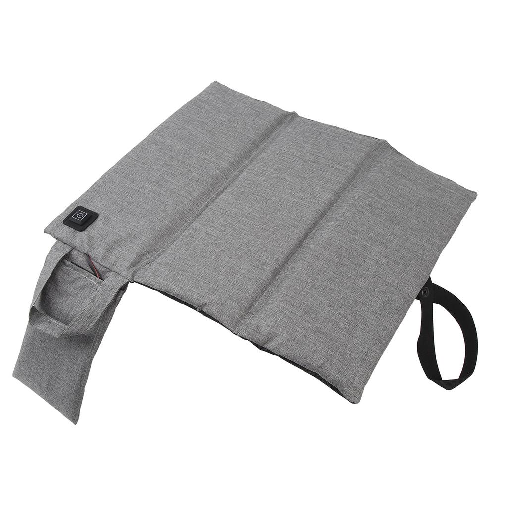 Foldable Heated Seat Cushion 3 Fold USB Heating Adjustable Temperature Heated Folding Chair Cushion Pad for Camping