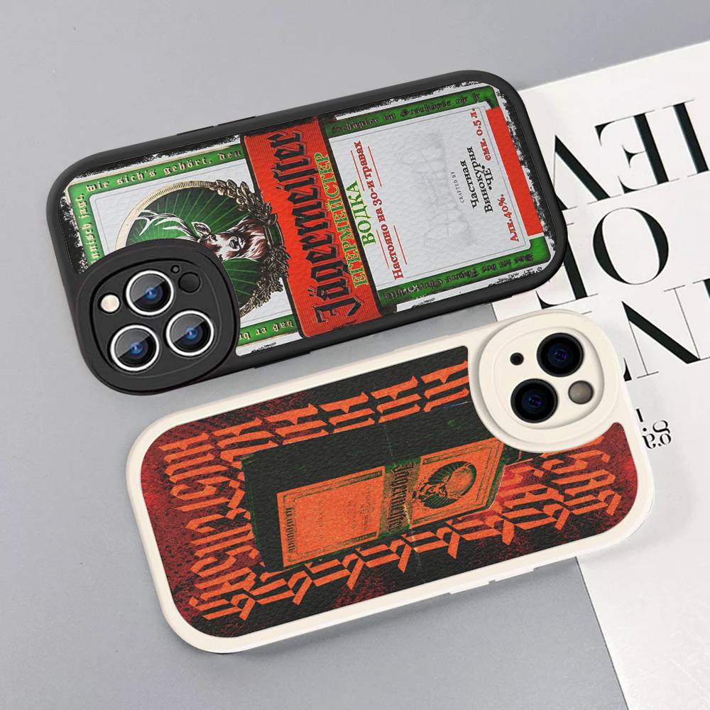 Hallo J-Jagermeister Logo Handyhülle Für IPhone 16 15 14 13 Pro Max 11 12 Plus Leder Silikon Hülle