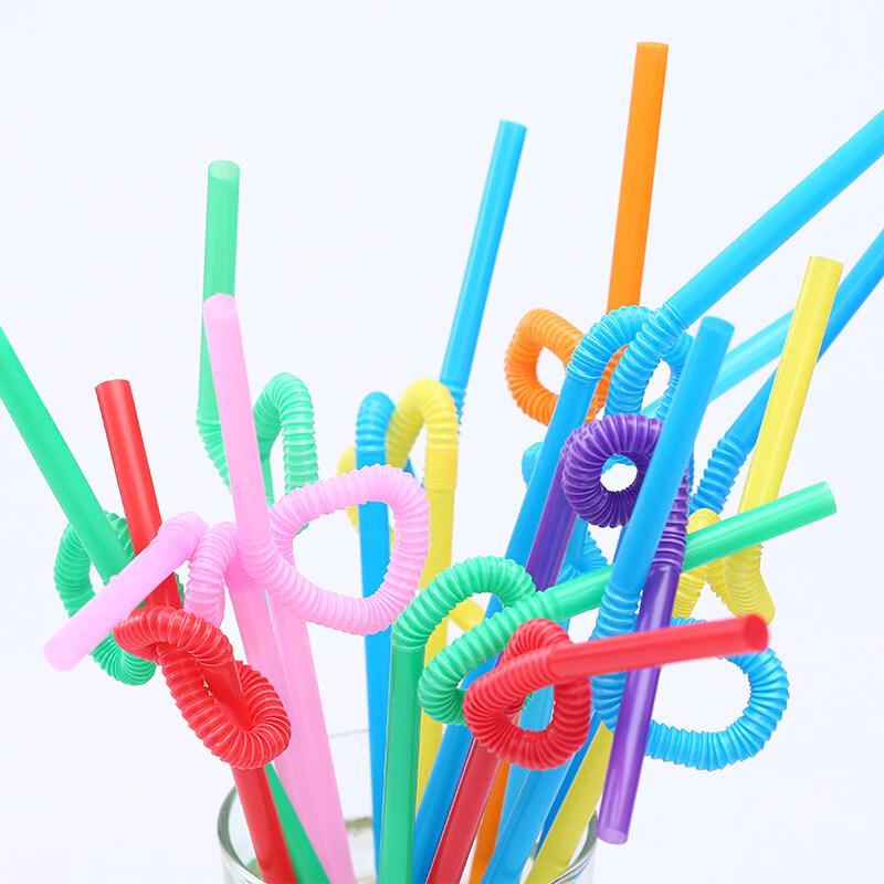 ZISIZ Disposable Colored Art Straws