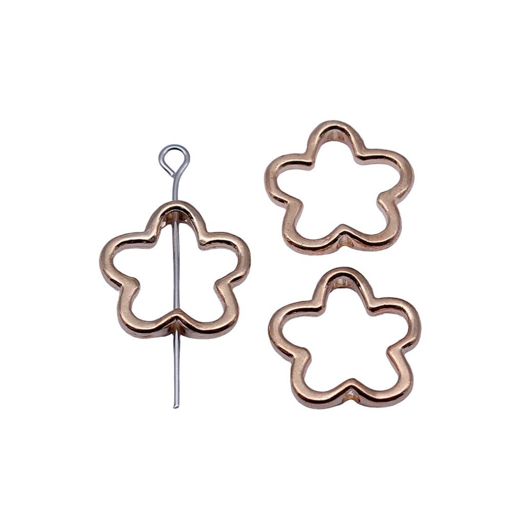 Openwork Beads Mini Hole Geometric Frames For Minimalist Jewelry Components