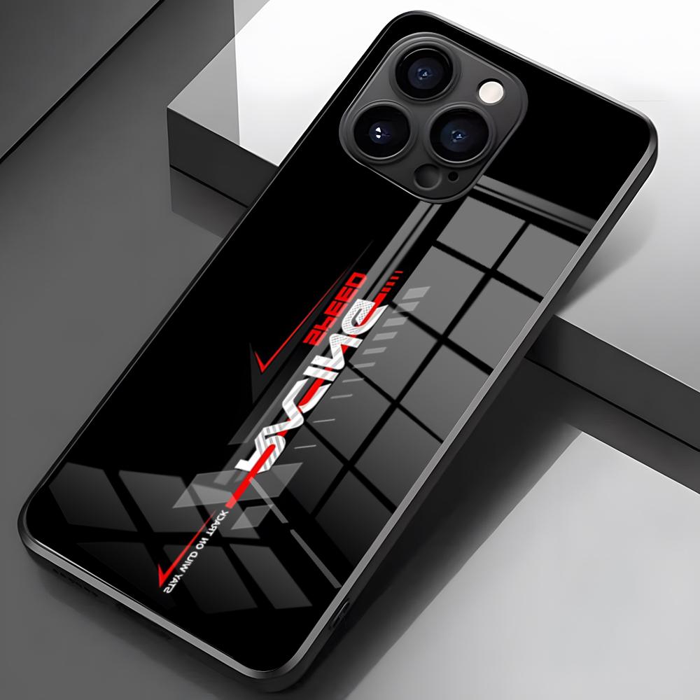 

R-Racing T-Team Logo Phone Case For IPhone 17 Pro Max 16 15 14 Pro Max 13 11 X Xs Xr 8 7Plus Glass Cover iPhone 14 Pro