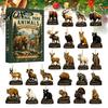 Collectibles for Children National Park Animal Arrival Calendar, 24 Days Acrylic Figures, Festive Countdown Calendar 2D Flat Hanging Ornaments
