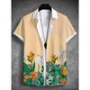 Tropical Plants 3D Printed Men's Shirt Fashion Shirt Short Sleeve Top Loose Casual Hawaii Summer New Style