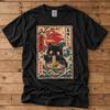 Ramen Cat Shirt, Black Cat Noodle Tee, Japanese Food T-Shirt, Cute Cat Lover Gift, Vintage Ramen Graphic Tee