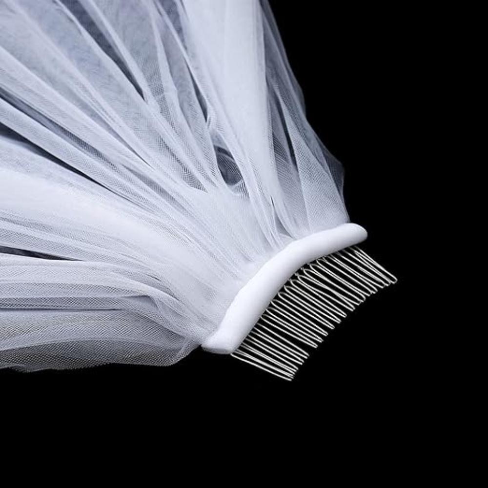 Braut Spitze Hochzeit Schleier Lange Kathedrale Schleier Floral 1T Weicher Tüll Braut Schleier mit Kamm