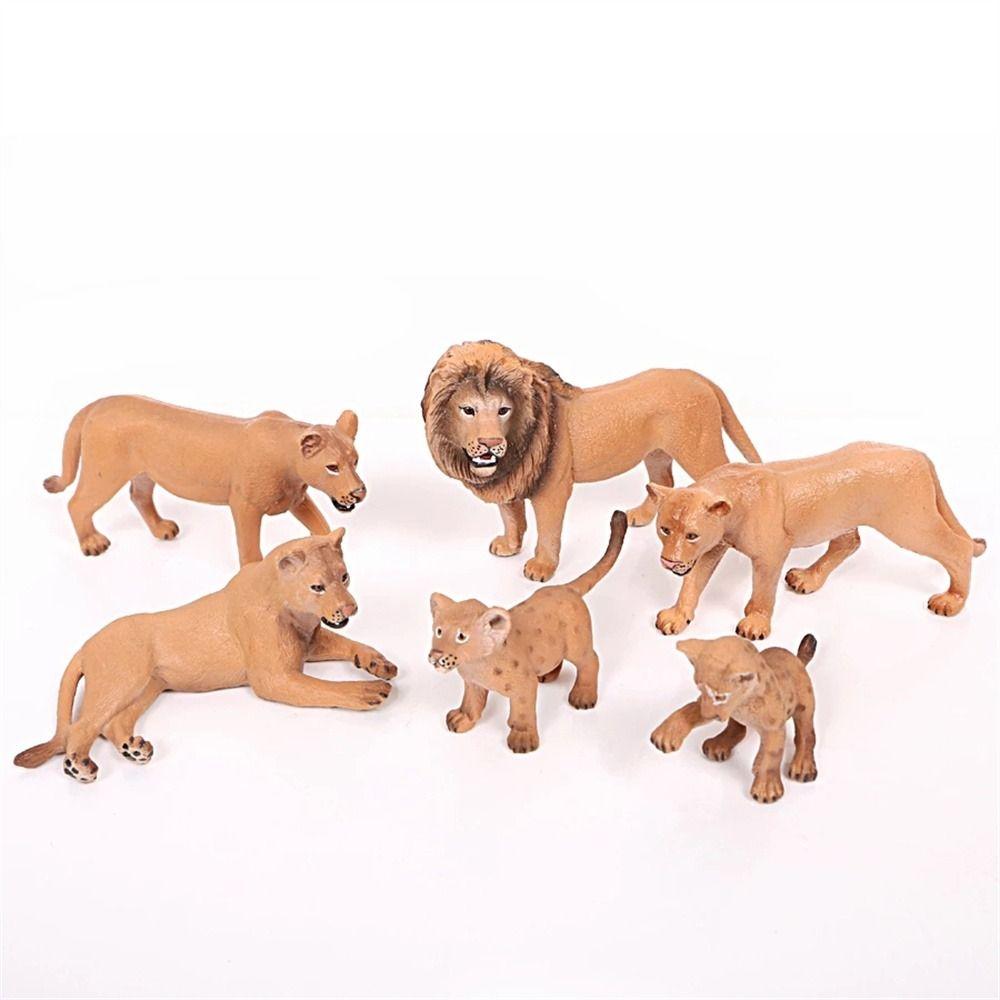 Deer Lion Raccoon Miniature Figurines Animals Models Simulation Animals Animals Action Figures