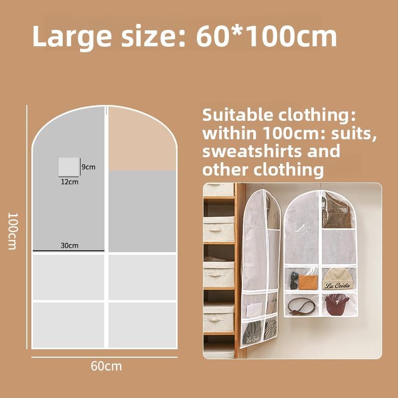 Clothes Dust Cover With Waterproof Fabric For Indoor Closet Storage
