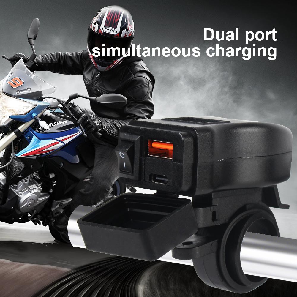 Motorcycle Usb Fast Cellular Charger With Cell Mobile Socket Connector PD Ports Quick Charge 3.0 Waterproof