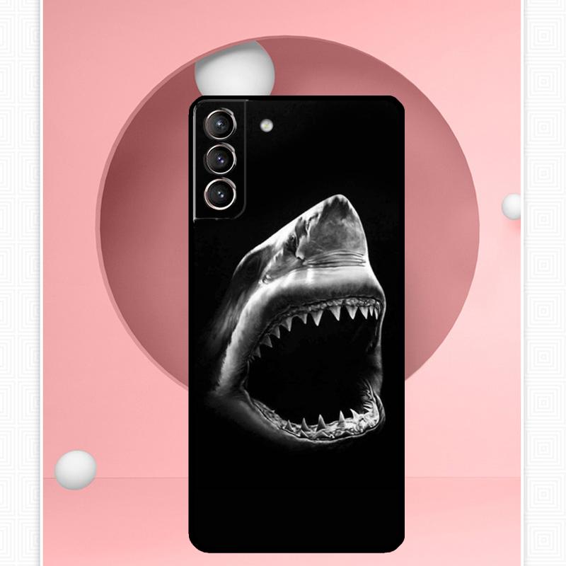 Shark Ocean Fish Case For Samsung Galaxy S25 Ultra S20 S21 S22 S23 S24 Ultra S9 S10 Plus S25 FE Cover Funda