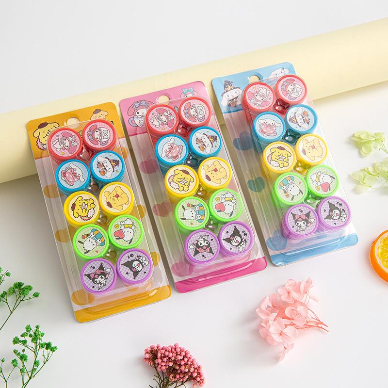 Cartoon Sanrio Seal Patterns Of Movie Merchandise Prizes Seal Set Cute Seals Reward Gifts Seals Kuromi Children'S Day Gifts