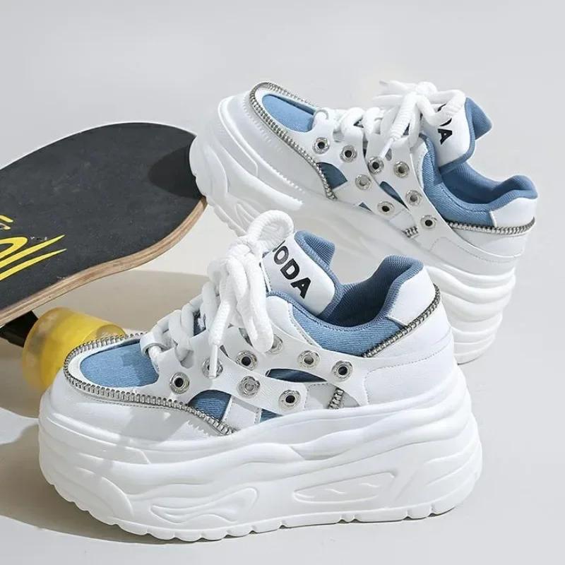 Fashion Lovely Kawaii Women sneakers wedge casual shoes woman sneakers women running shoes woman lace-up female sneakers Loafers Shoes