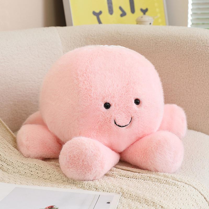 Rotating Octopus & Jellyfish Plush Doll Pillow - Cute Cartoon Stuffed Toy Gift for Girls Small 15cm pendant (0.1kg)