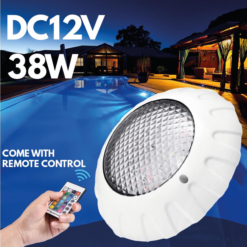 Schwimmbadleuchte LED RGB Farbwechsel DC12V IP68 Wasserdicht Teichleuchte mit Fernbedienung Unterwasserleuchte