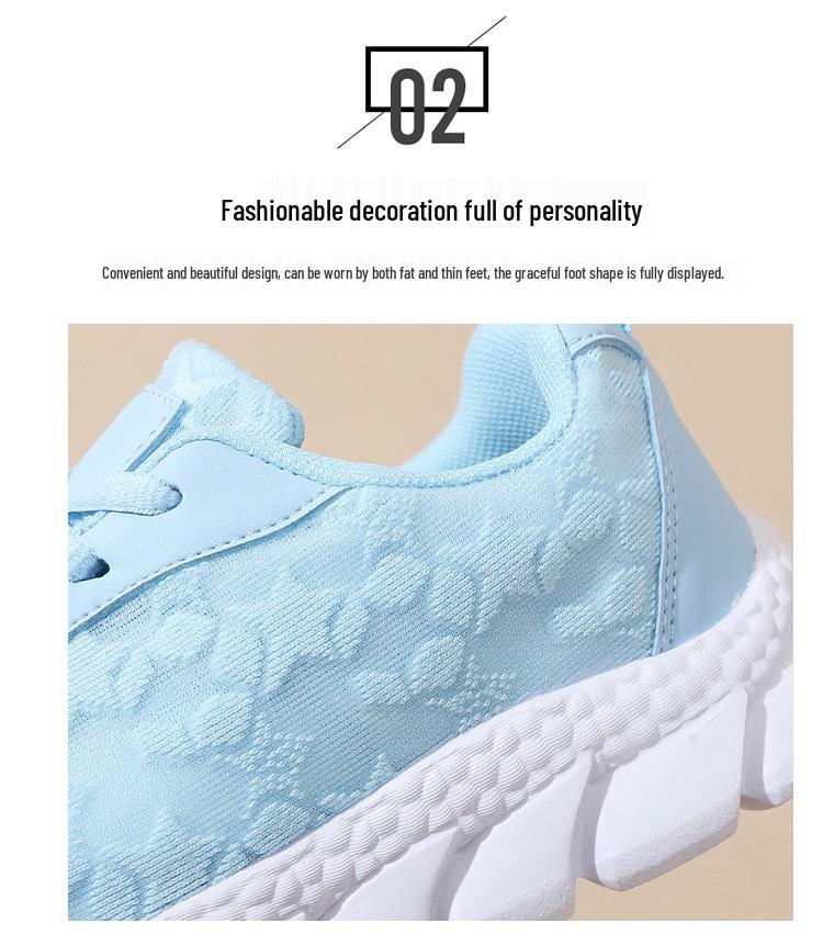 2025 Summer Women's Breathable Soft Sole Casual Running Shoes—Comfortable, Fashionable, and Versatile Little White Sneakers for Outdoor Activities