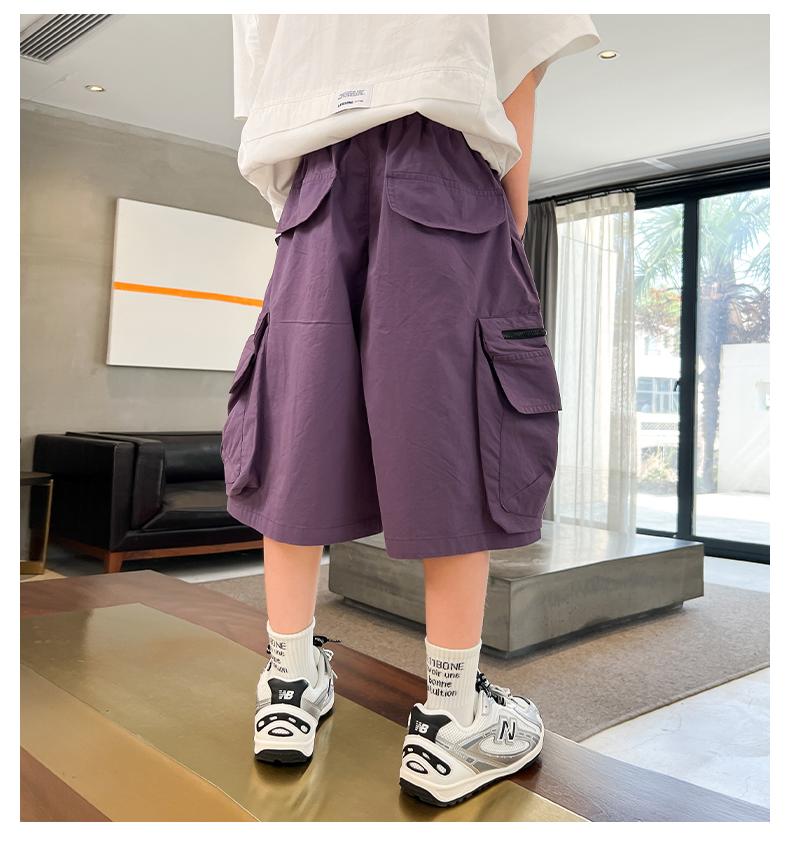 Boys' shorts summer thin 2026 new style big boys' summer clothes boys' casual loose children's workwear five quarter pants