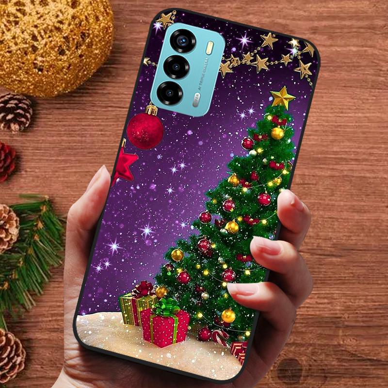 Christmas Silicone Soft Case for ZTE Blade V40 V30 Vita V40 Design V41 Smart A7050 Cover Bumper 8030 9030 Cute Bumper Funda